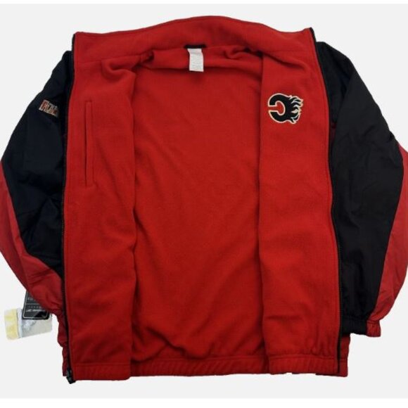 Reebok Hockey Calgary Flames Reversible Jacket Men's Size Large NHL Center Ice - Picture 2 of 12